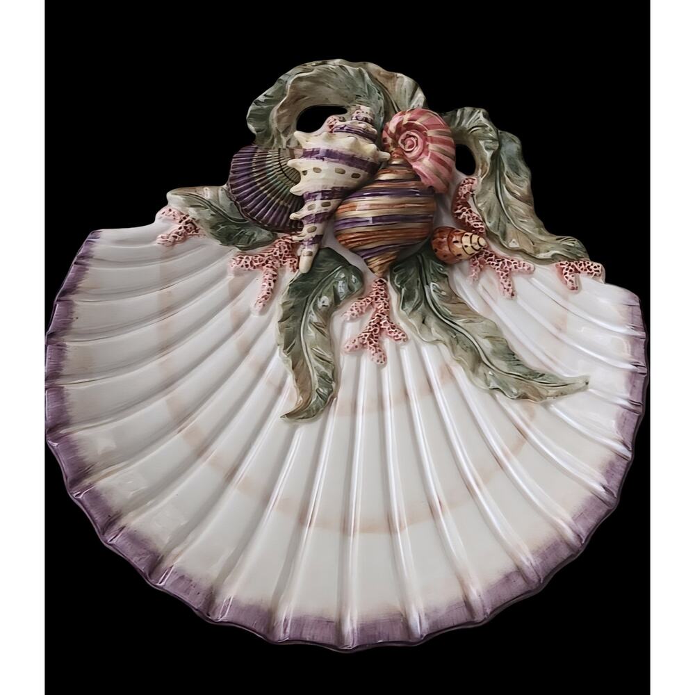 *
Fitz and Floyd Oceana Collection Canape or Hanging Decorative Vintage EUC - Picture 4 of 7